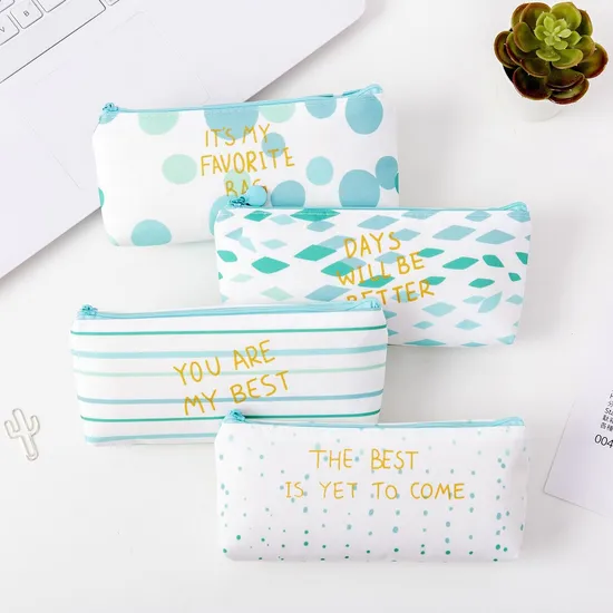Wholesale Cute Student School Pen Bag Zipper Custom Pencil Case Canvas
