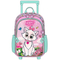 Wholesale Cartoon Cat Design Trolley School Bags with 3 Pieces Set 17 Inch School Trolley Backpack