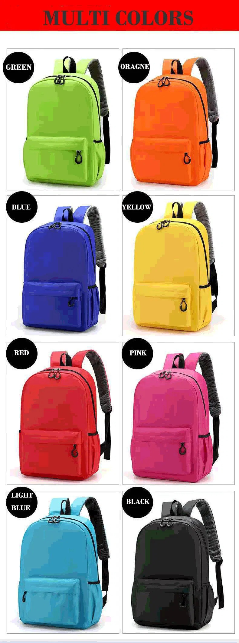 Wholesale Custom Waterproof Schoolbags Children Bookbags Leisure School Bookbag Kids Bag Backpack