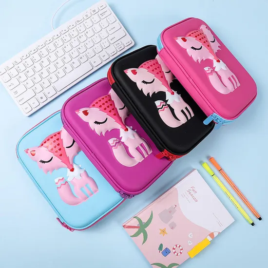 Kids Pencil Case School Pencil Cases Stationery Estuche 3D Space Pen Case Unicorn School Supplies Pencil Box