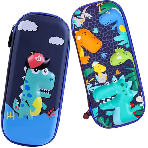 3D Embossed Pencil Case for Kids Pen Pouch for Kids Zipper Closure Crayon Organizer Box