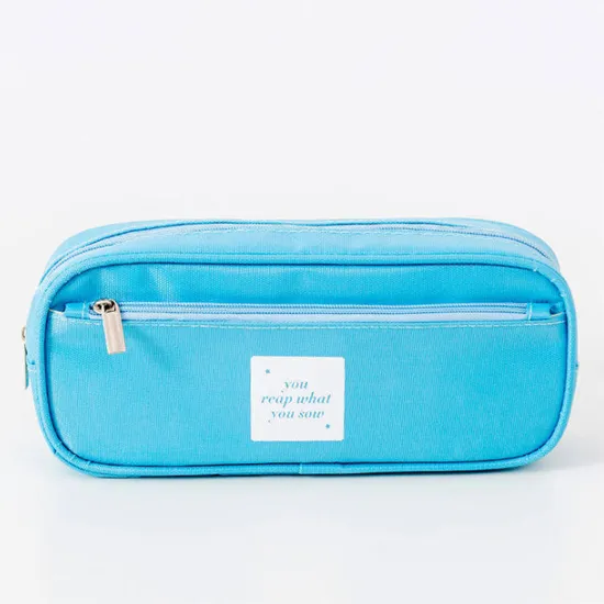 Factory Wholesale Large Capacity Pen Case Zippers Pen Bag Office Stationery Bag Pencil Case