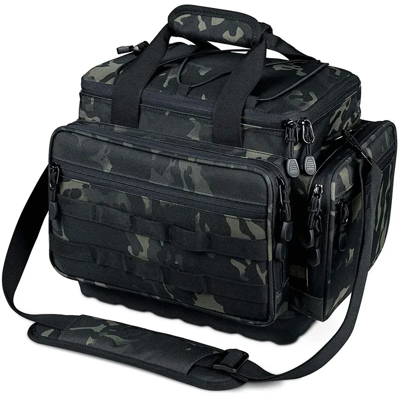 Factory Fishing Gear Waterproof Oxford Cloth Single Shoulder Portable Outdoor Fishing Bag
