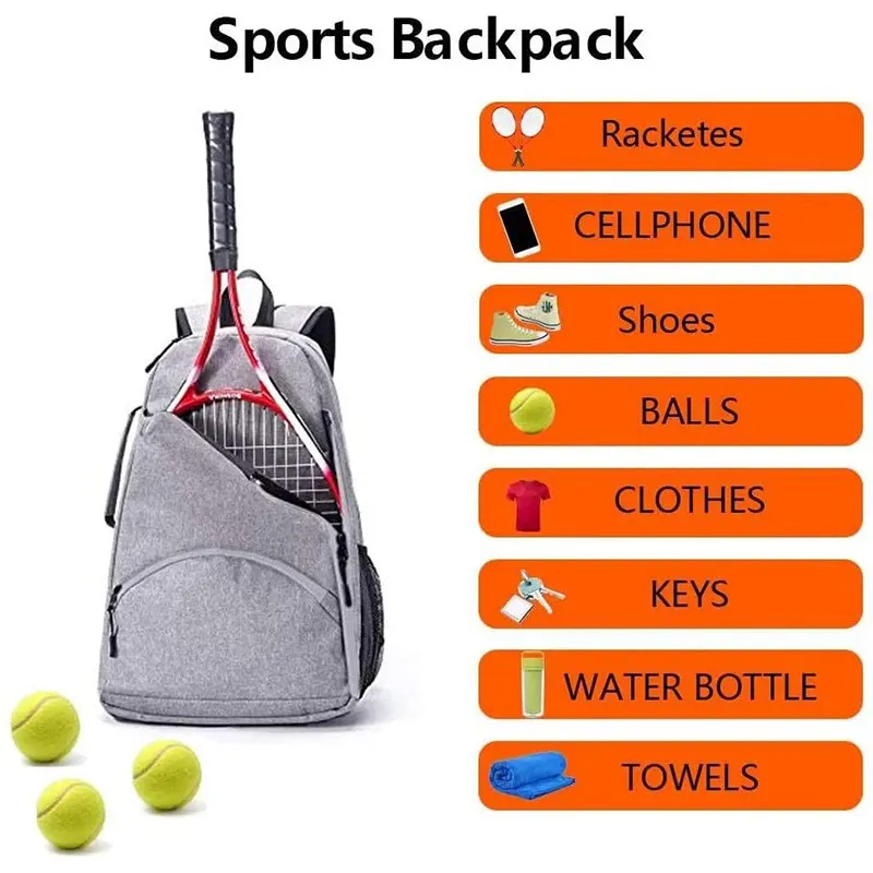 Factory Customized New Fitness Bag Tennis Racket Backpack Waterproof Oxford Cloth Leisure Sports Backpack