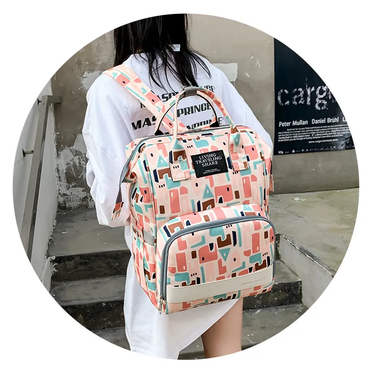 2024 New Mommy Bag for Mothers and Babies Fashion Handheld Large Capacity Diaper Backpack
