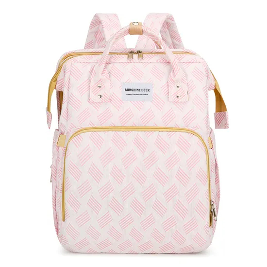 New Folding Multi Functional USB Charging Port Baby Bed Mommy Backpack