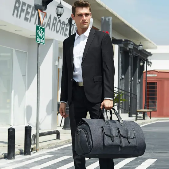 Luggage Bag Business Travel Suit Bag Mens Waterproof Handheld Crossbody Foldable Travel Bag
