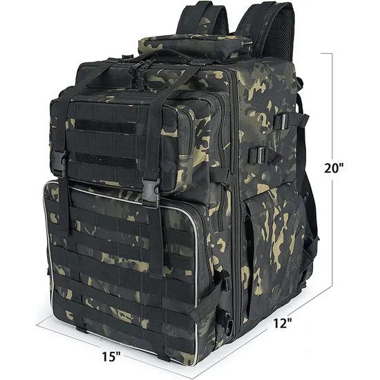 Factory Customized Tactical Camouflage Large Capacity Road Bag Fishing Gear Backpack Fishing Bag