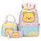Butter Bear Student Children′s Backpack Handbag Bento Bag Pencil Case 3-Piece Set