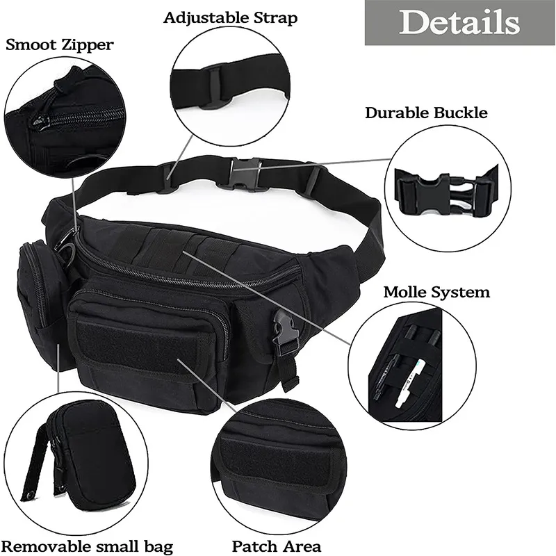Factory Customized Tactical Style Camouflage Waist Bag Crossbody Bag
