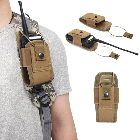 Outdoor Camouflage Walkie Talkie Bag Molle Tactical Accessory Bag