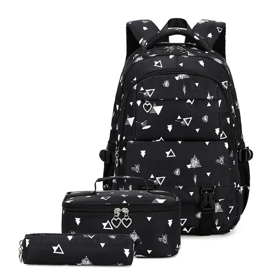 Elementary School Backpack Womens Ultra Light Childrens Backpack Pencil Case Lunch Bag Three Piece Set
