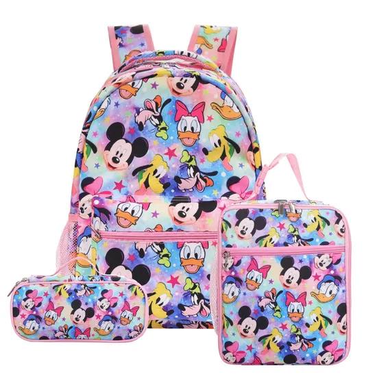 New Mitch Three Piece Backpack for Elementary School Students Cartoon Backpack