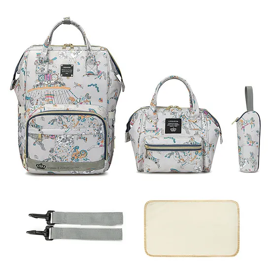 Mommy Bag Multi Functional Large Capacity Handbag Three Piece Set Mother Bag
