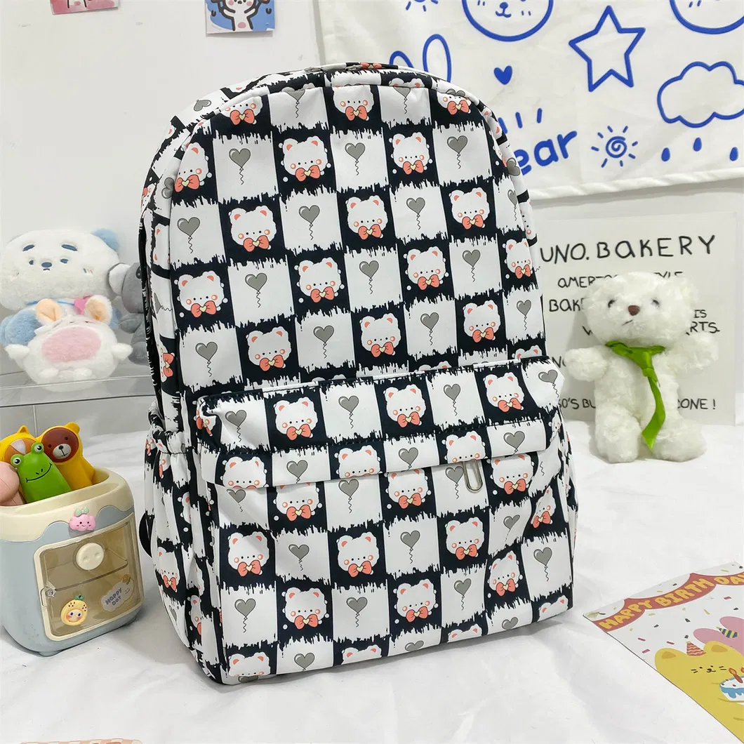 Girl&prime;s Cartoon Cute Animal Three Piece Set Student School Bag Large Capacity Travel Backpack with Pen Bag