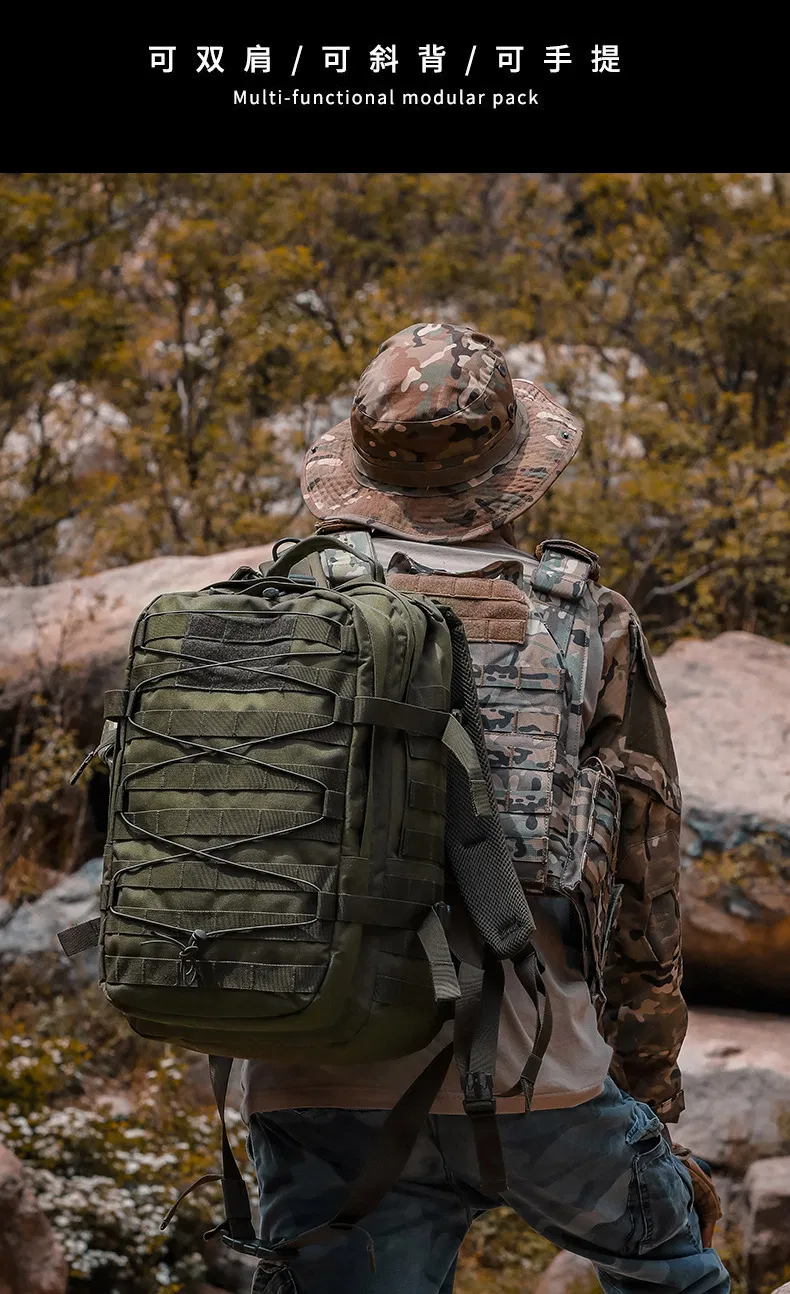 Outdoor Sports Mountaineering Backpack Large Capacity Wear-Resistant Travel Camouflage Backpack