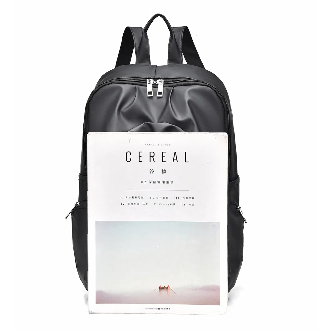 Men&prime;s Leather Film Waterproof Material Leisure Business Backpack