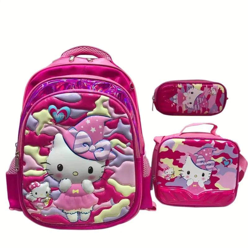 New 3piece Set Children&prime;s Trolley Backpack for Primary School Students