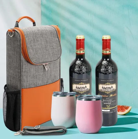 Customize Your Logo Aluminum Foil Cooler Bottle Bag Insulated Wine Cooler Bag