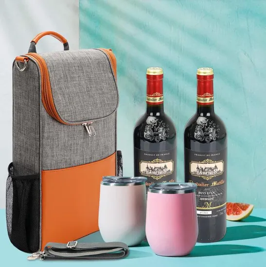 Customize Your Logo Aluminum Foil Cooler Bottle Bag Insulated Wine Cooler Bag