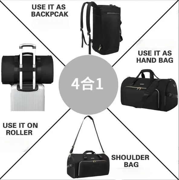 Business Travel Duffle Custom Logo Foldable Suit Cover Garment Bag