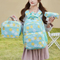 2024 New Printed High School Girls Bag Large Capacity Three Piece Backpack