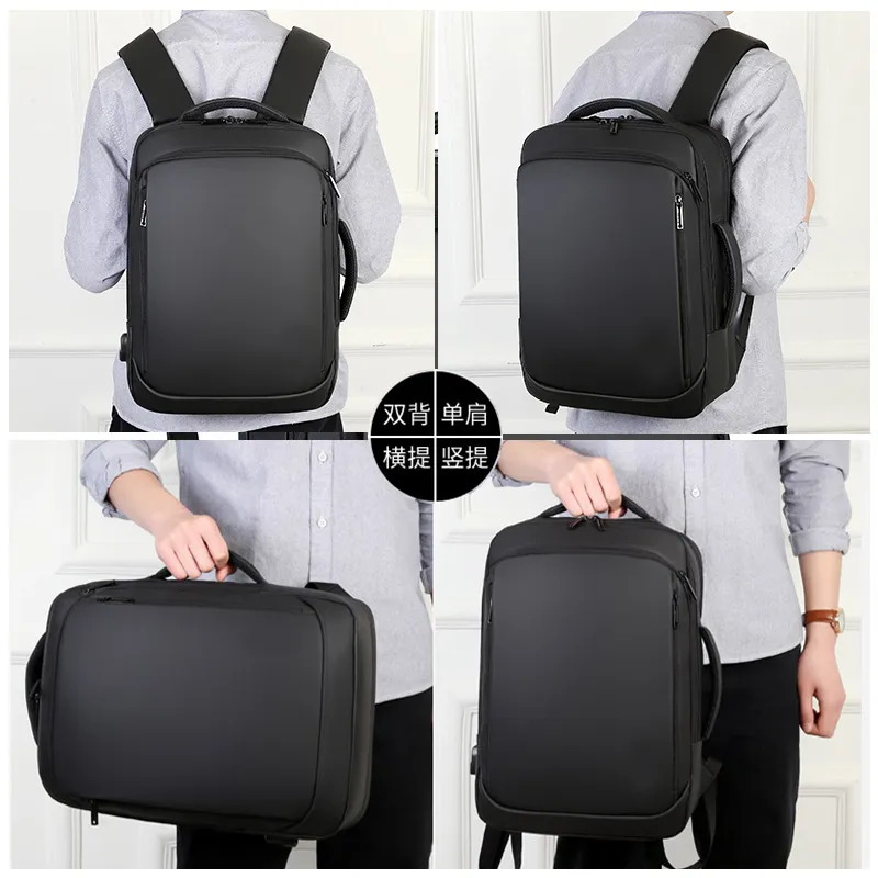 Men Handheld Multi Purpose Partition Storage Backpack Business Large Capacity Backpack