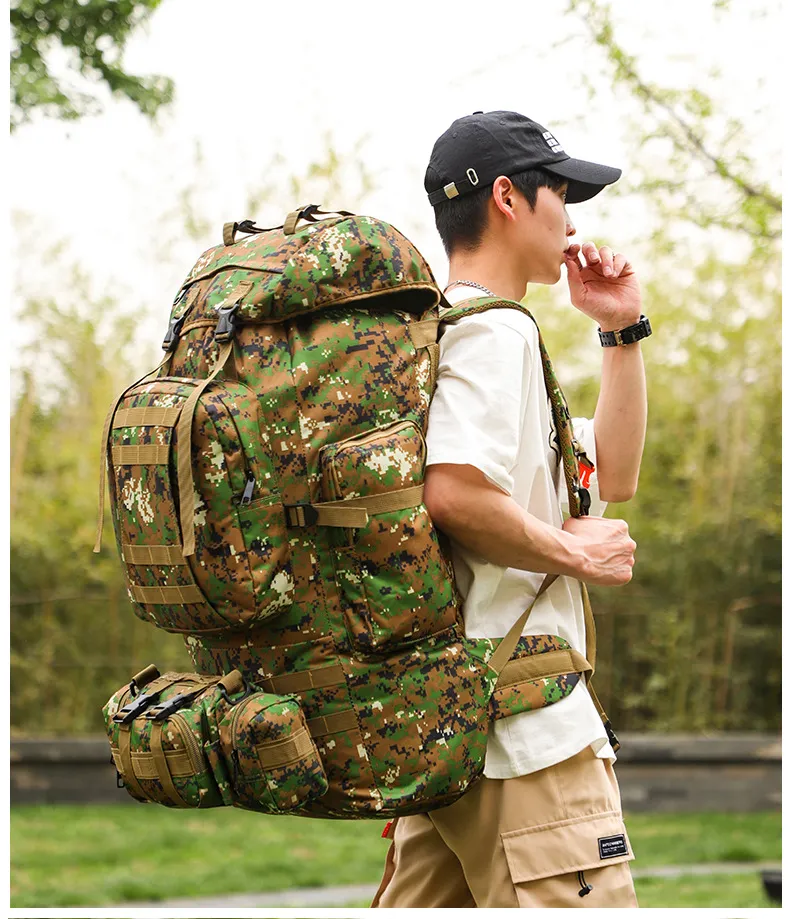 Outdoor Mountaineering Bag Tactical Single Soldier Double Shoulder Multi Functional Backpack