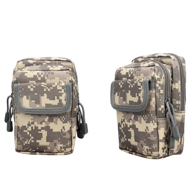 Outdoor Sports Waist Bag Wear-Resistant and Waterproof 5.6-Inch Double-Layer Mobile Phone Bag Molle Tactical Bag