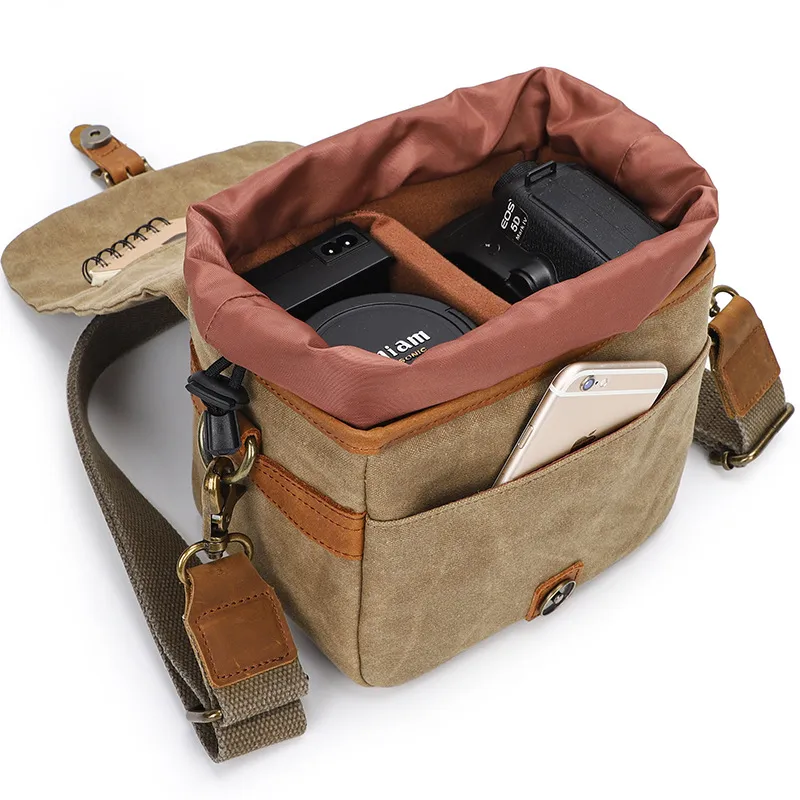 Cotton Canvas SLR Photography Bag Micro Single Camera Bag Waterproof Single Shoulder Camera Bag