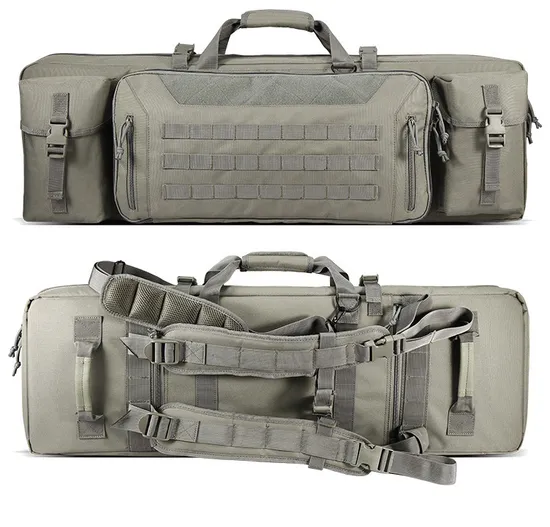 Outdoor Tactical Gun Bag with Large Capacity Double-Layer Wear-Resistant and Waterproof Outdoor Training Gun Storage Bag