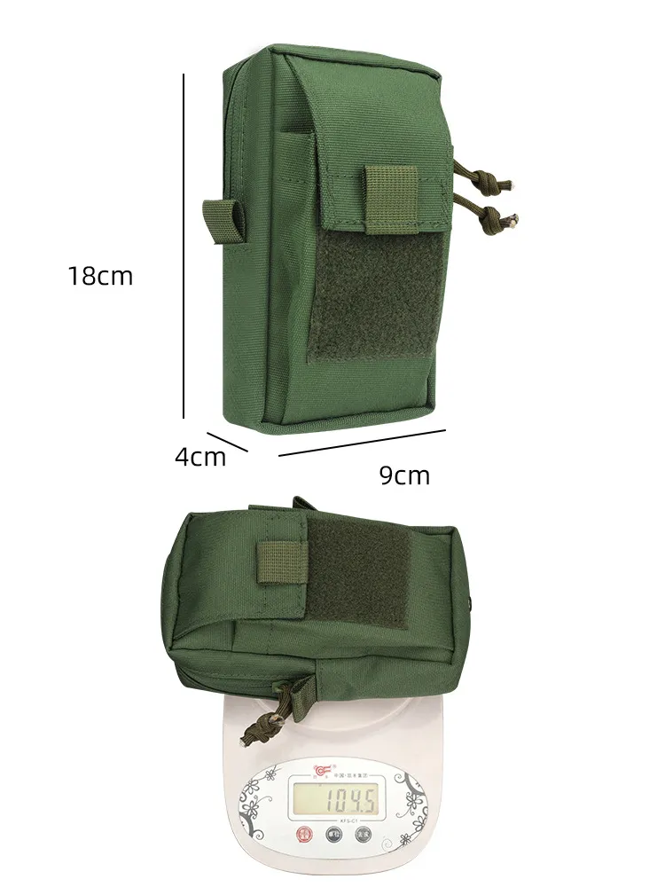 Shoulder Strap Hanging Bag Outdoor Tactical Bag Molle Accessory Walkie Talkie Phone Bag
