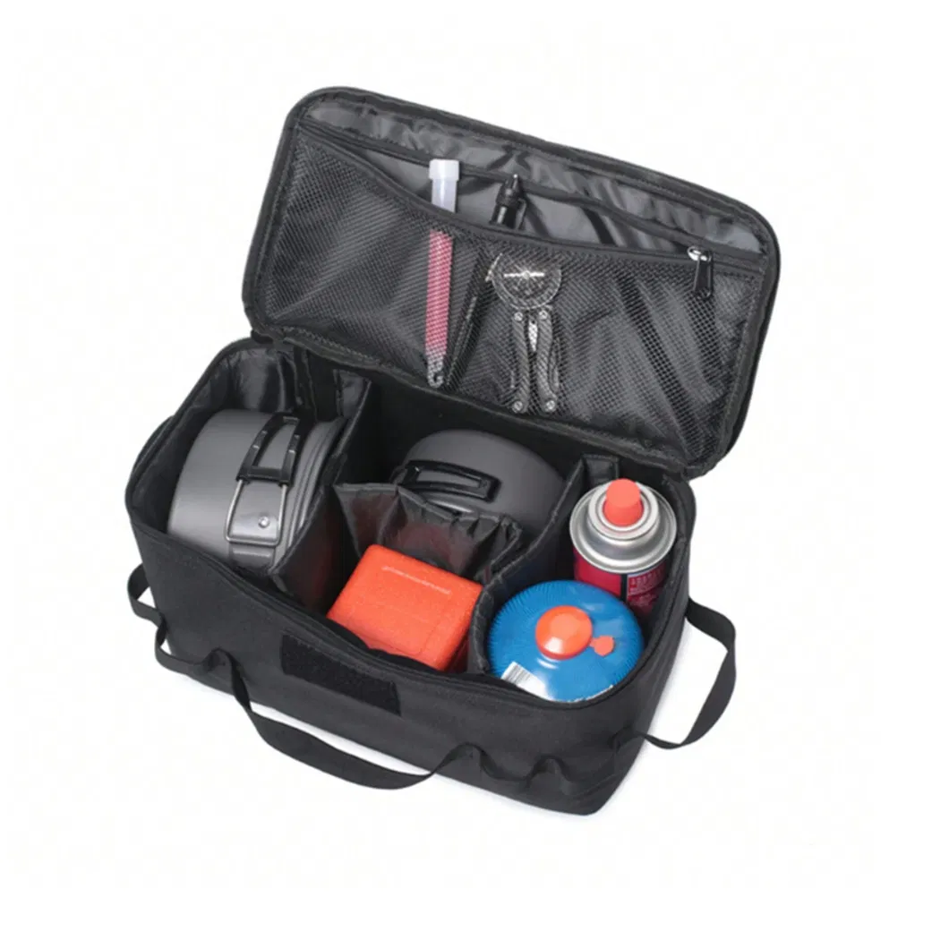 Outdoor Camping Molle Storage Bag Gas Stove Can Pot Carrying Basket Bag Picnic Bag Cooking Utensil Storage Bag