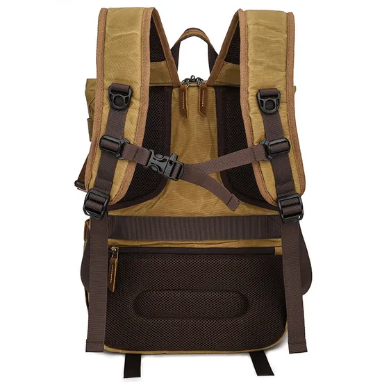 Wholesale of Shoulder Photography Bag Contrasting Waterproof Canvas DSLR Digital Bag Retro Camera Backpack