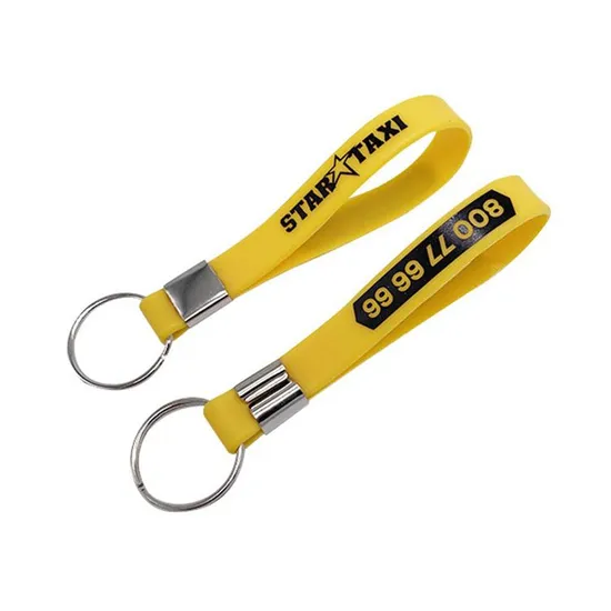Wholesale Customized High Quality Cheap Silicon Keyring Silicone Wristlet Key Holder