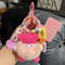 Factory Sale Custom OEM 8cm Cute Plush Small Briquette Rabbit Keyring Car Schoolbag Keychain