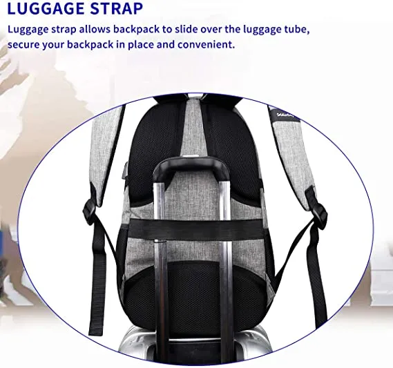 Customized New Lifestyle Durable Leisure Student College Computer Bookbag Travel Laptop USB Charging School Backpack