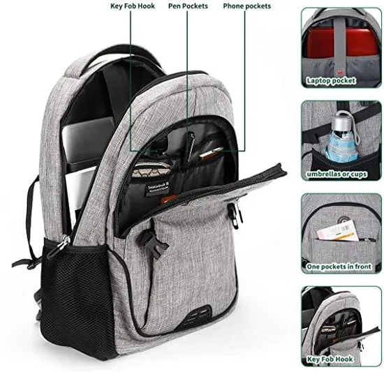 Customized New Lifestyle Durable Leisure Student College Computer Bookbag Travel Laptop USB Charging School Backpack