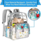 Custom Stylish Holographic School Bag Outdoor Waterproof Clear Transparent PVC Student Backpack