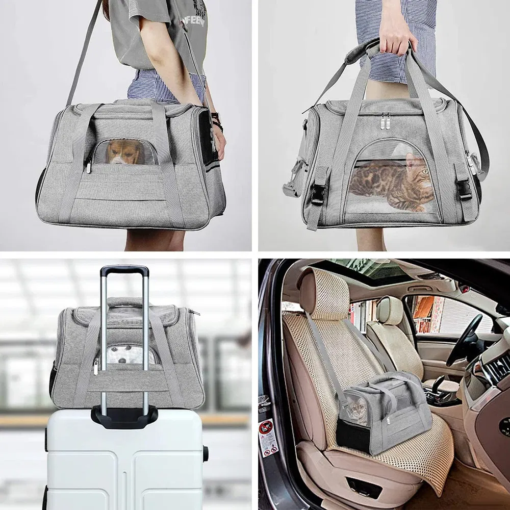 Pet Carrier Bag Hot Sale High Quality Durable Expandable Airline Approved Cat Bag Pet Cages Carrier for Travel