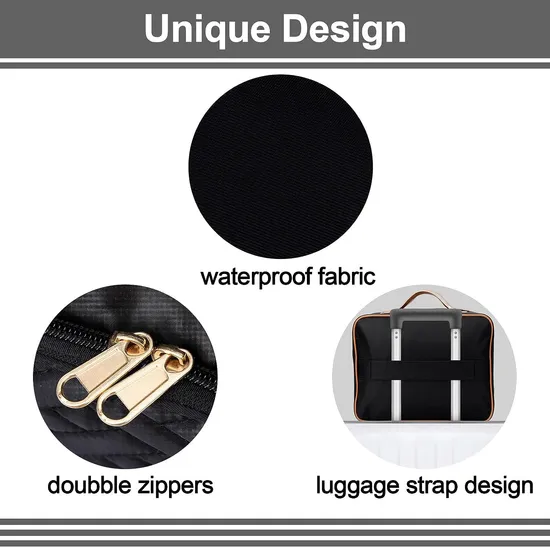 OEM Large-Capacity Water-Resistant Hanging Makeup Organizer Cosmetic Bag
