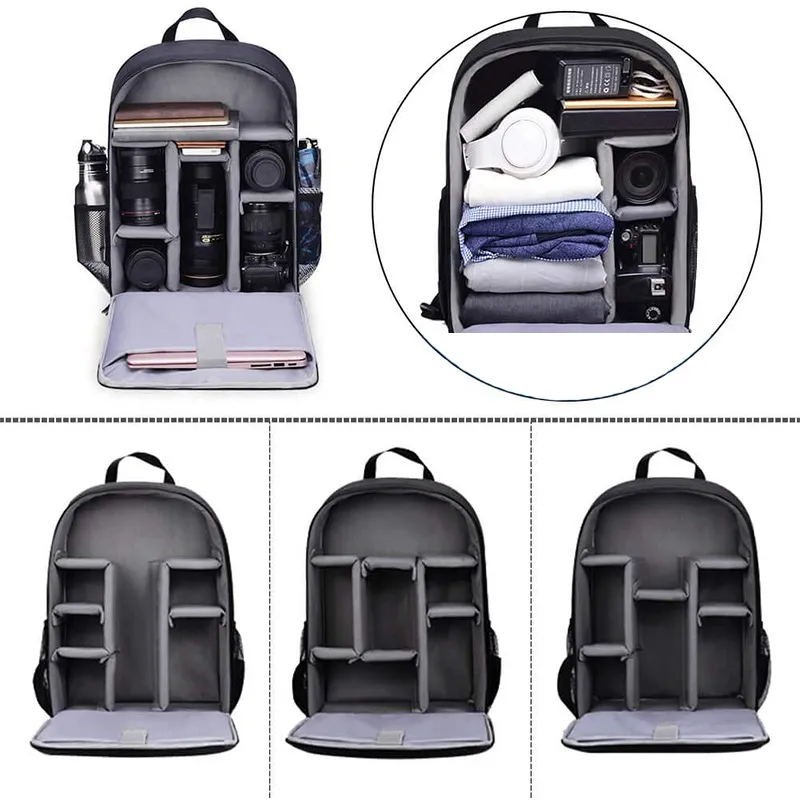 Wear Resistant and Shock-Absorbing Photography Backpack Outdoor Large Capacity SLR Camera Backpack