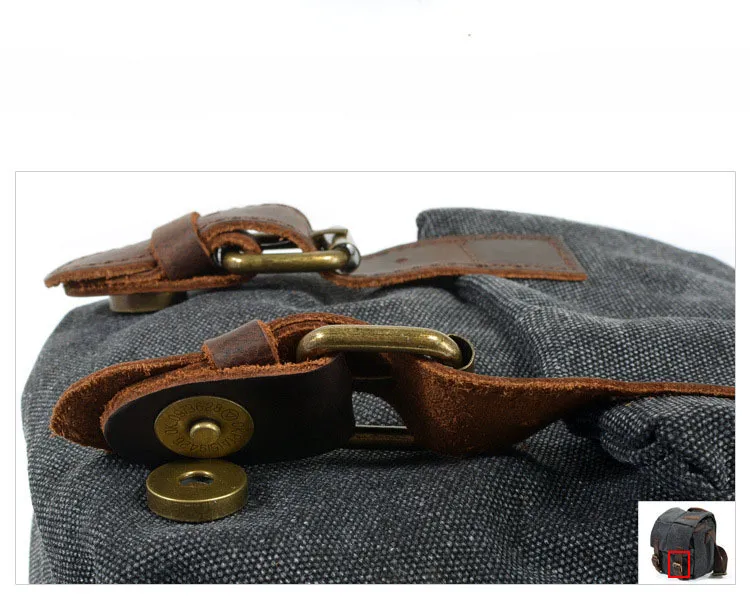 Canvas Bag Crossbody One Shoulder Retro Photography Waterproof Micro DSLR Camera Bag