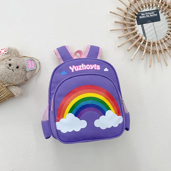 2024 New Rainbow Kindergarten Children Backpack Cute Cartoon Large Capacity Backpack