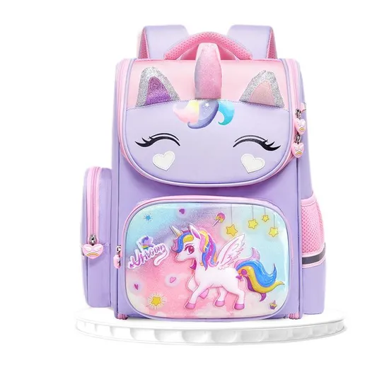 2024 New Children′s Primary Backpack with Spine Protection Splash Proof Oxford Cloth