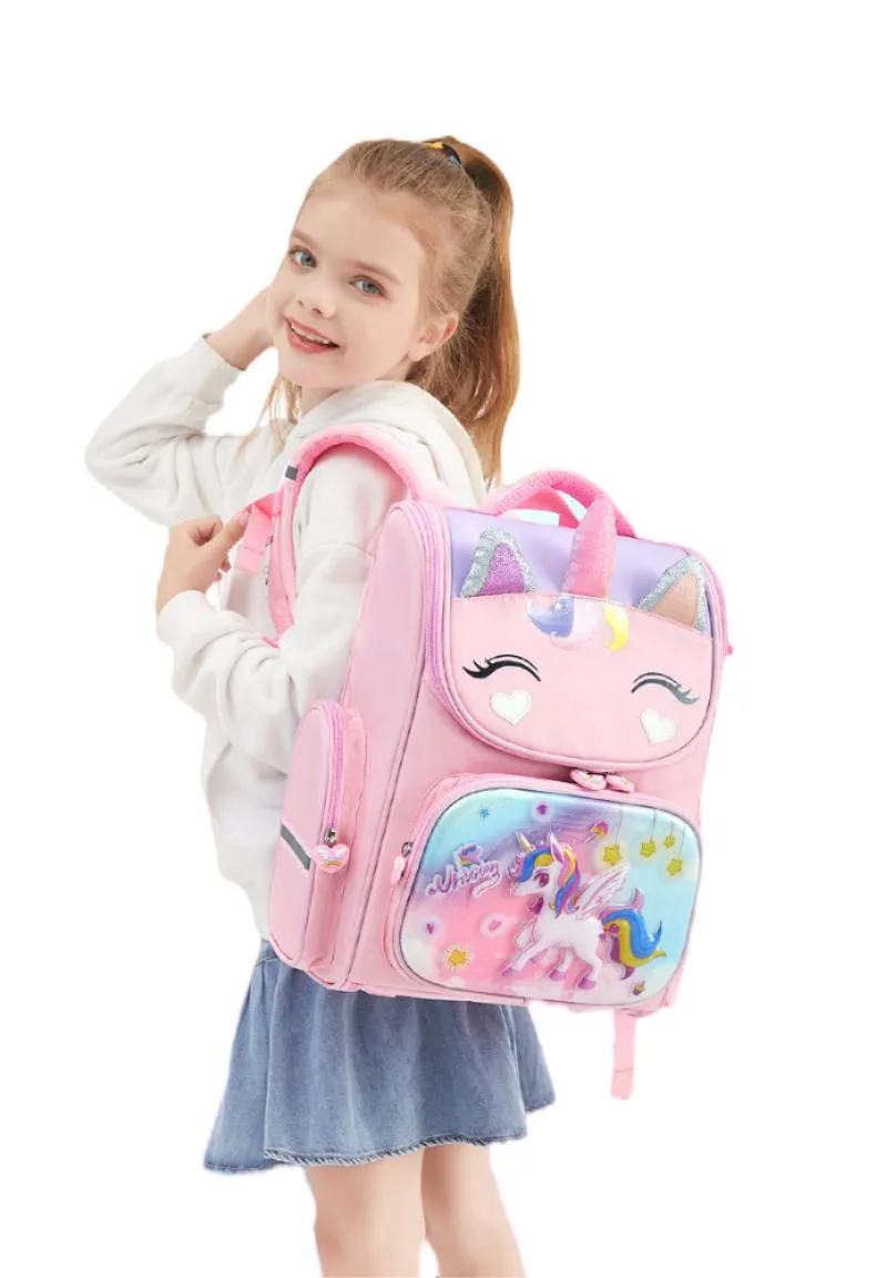 2024 New Children&prime;s Primary Backpack with Spine Protection Splash Proof Oxford Cloth