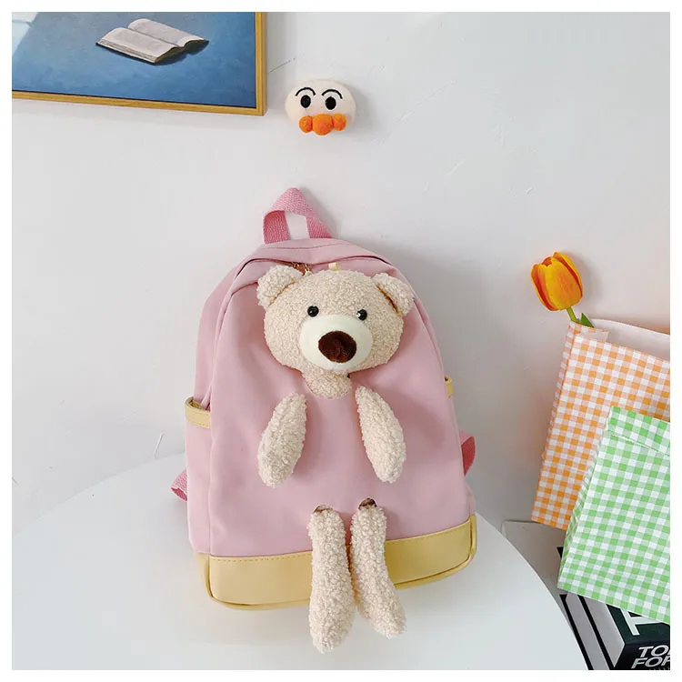 New Teddy Bear Cartoon Backpack for Elementary School Students Breathable Fashionable Backpack