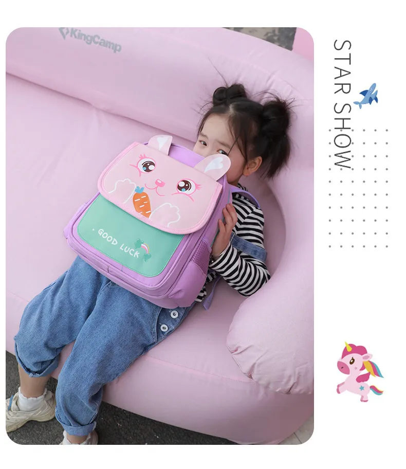 New Baby Kindergarten School Backpack Cute Boys and Girls Shoulder Backpack Load Reduction and Spinal Protection Backpack