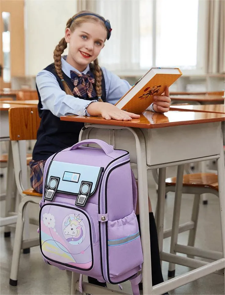 Elementary School Backpacks for Boys and Girls Spine Protection Lightweight Anti Water Splashing Backpack