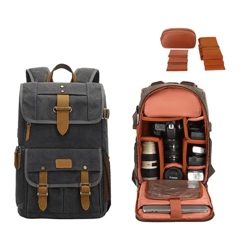 Outdoor Photography Bag Digital SLR Professional Waterproof Wax Dyed Canvas One Shoulder Camera Bag